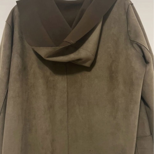 Suede coat Zara like new, chaki/brown color, size XL