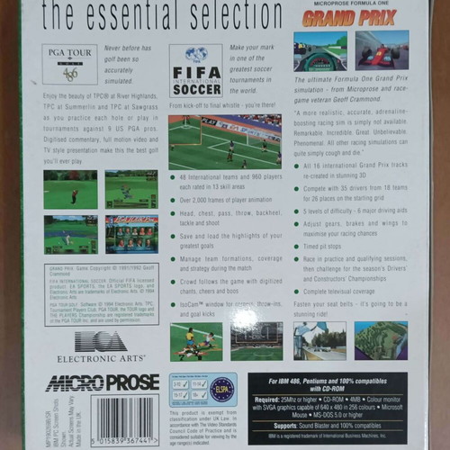 3 Sport Games for DOS 5.0 new, The Essential Selection