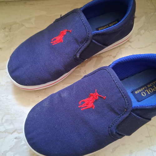 Polo Ralph Lauren Kids Slip On Shoes Like New, Blue, Size 29