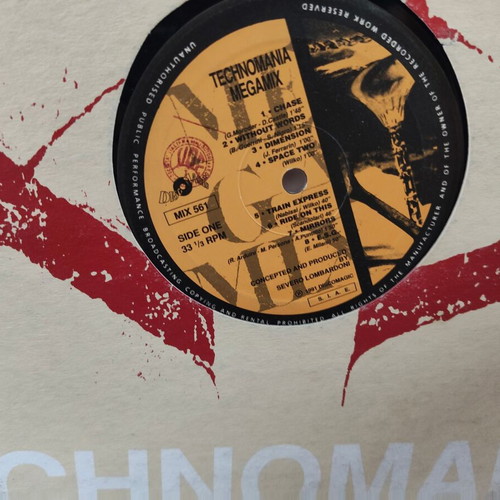 Technomania Megamix vinyl record used, electronic