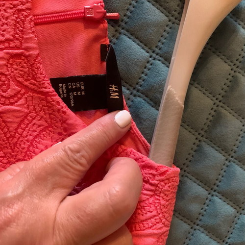 Coral dress H&M like new, straight cut size M