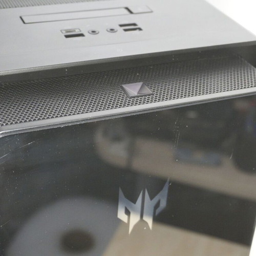 Acer Predator PC case used with 3 RGB fans and PCIE riser