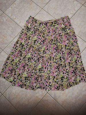 Φούστα Liz Claiborne μεταχειρισμένη, size 48, εμπριμέ, αέρινη, με φόδρα
