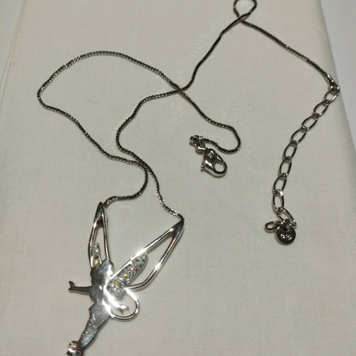 Swarovski fairy necklace slightly used, silver