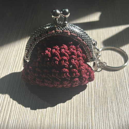 Mini keychain handmade, red