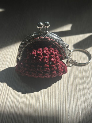 Mini keychain handmade, red