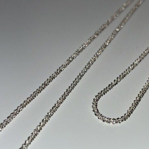 Zircon necklace and bracelet set, silver