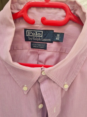 Polo Ralph Lauren men's shirt XL used, pink, custom fit