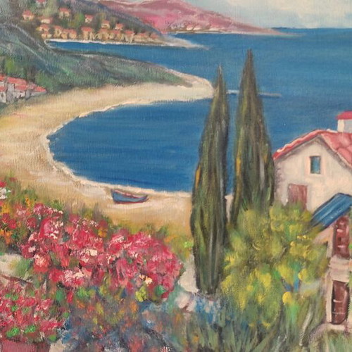 Signed acrylic painting 55x45 cm like new