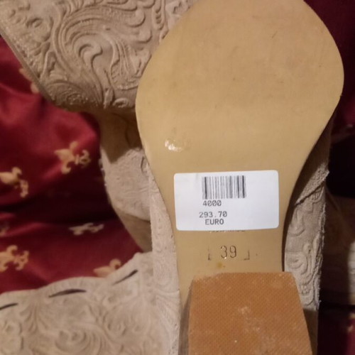 Eros & Psyche handmade boots size 39, new, beige leather
