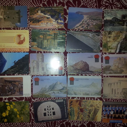 Phone cards used, pack of 20 pieces