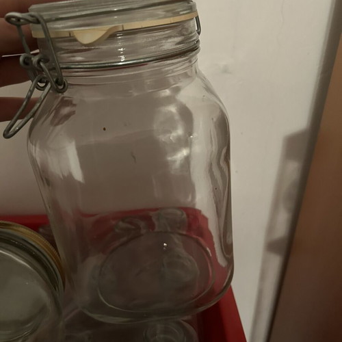 Bottles and jars new with lids and hand bottling system