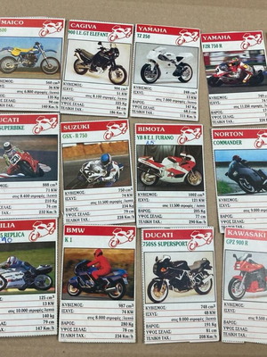 Bleck cards used, pack of 28, motorcycles