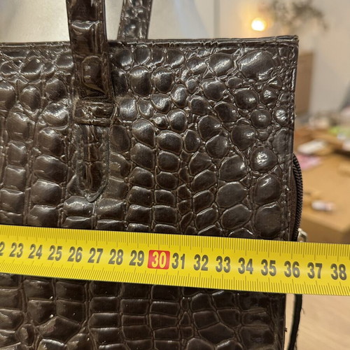 Kem leather shoulder bag, brown, vintage