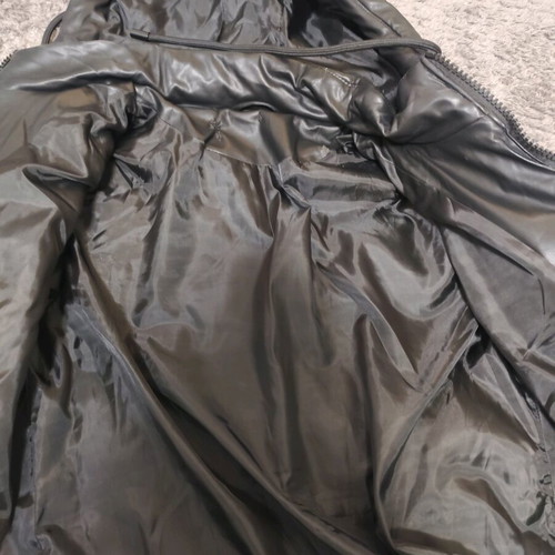 Women's leather jacket used, black with wear