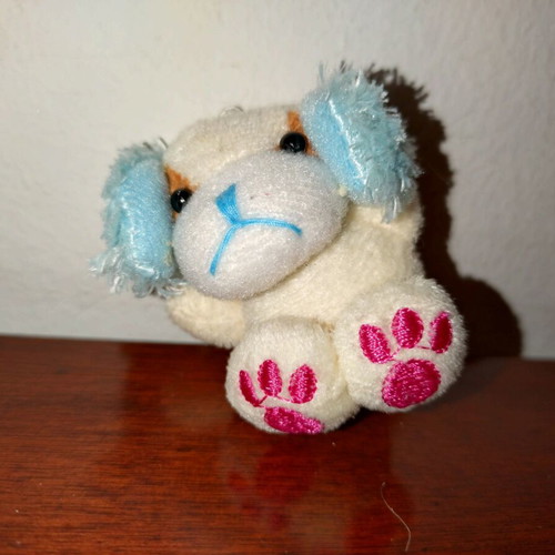 Set of 6 small plush animals used, keychain size