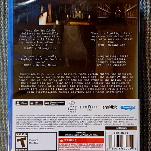 Fear The Spotlight PS5 sealed, new