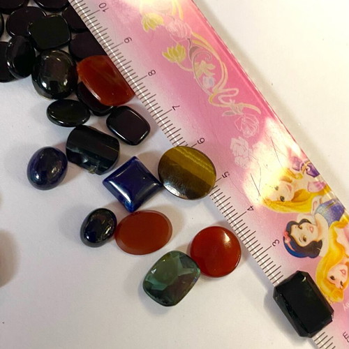 Black Onyx stones like new, pack N17 with 49 pieces