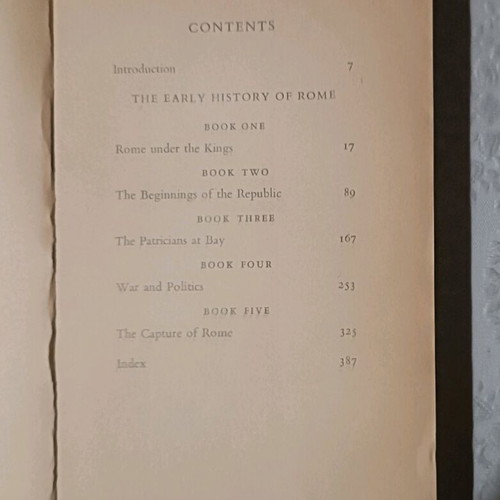 The Early History of Rome book used, English