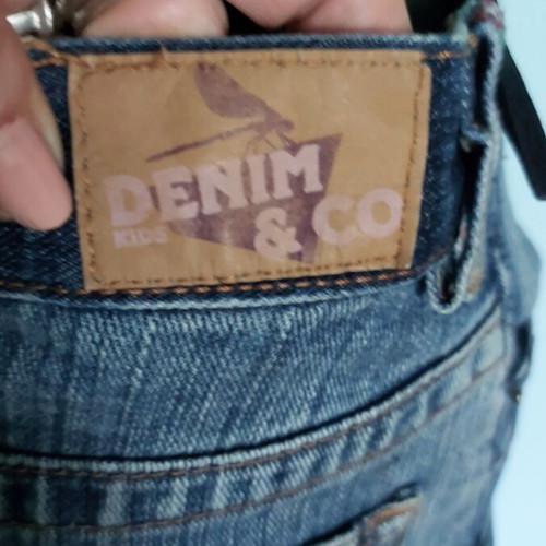 Дънкова пола Denim Kiss & Co с волани като нова