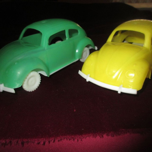 Lot of Volkswagen plastic toys 70s new, various colors