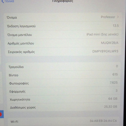 iPad Mini 5th Gen WiFi 64GB 2019 like new