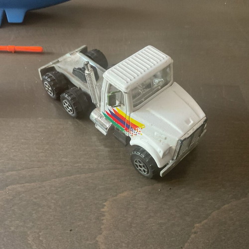 Retro metal truck with trailer and boat Majorette used