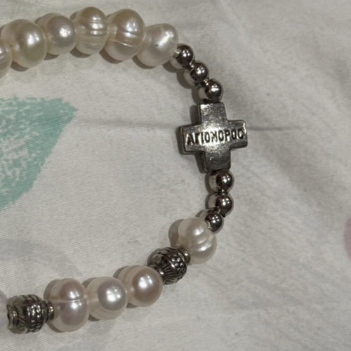 Rosary bracelet with perles, like new, vintage style