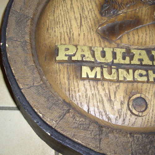 Decorative advertising barrel imitation used from old brewery