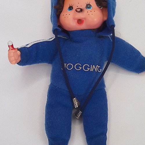 Monchhichi Zabolaqi Jogging doll used, height 21cm