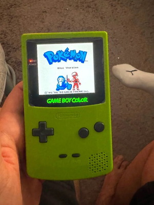 Gameboy Color green with illuminated IPS screen used