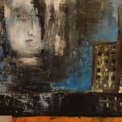 Apo Xenosi oil painting on canvas 100cm x 50cm new