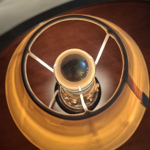 Vintage table lamp with silver-plated base, like new