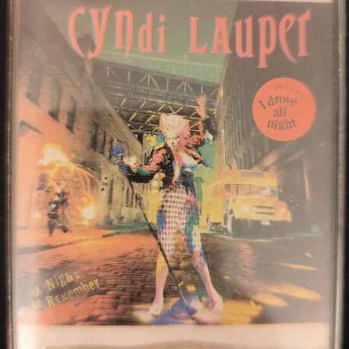 Cyndi Lauper A Night To Remember cassette tape used, pop