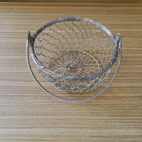 Small round metal basket like new