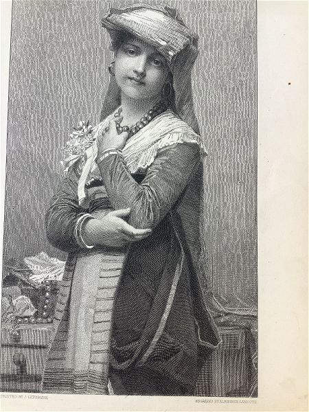  1880 chalkografia i neari nifi tou master charakti ALPHONCE LAMOTTE,vriskete ke stin sillogi charaktikon tou British Museum