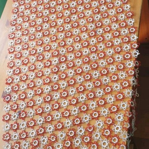 Handmade tablecloth with beads like new