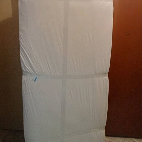 Iron single bed with mattress like new, black