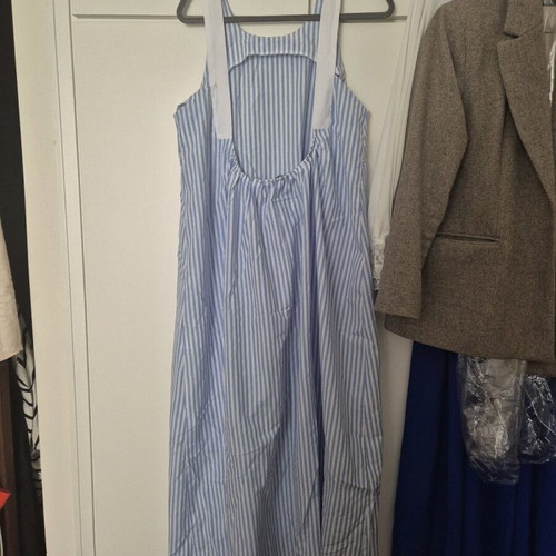 Maxi dress XL like new, white and blue
