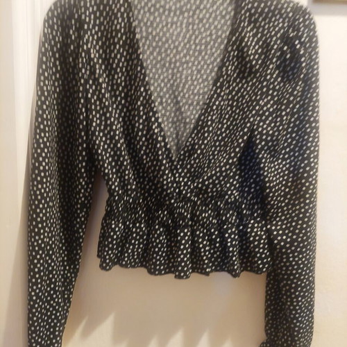 Bershka Draped Polka Dot Women's Blouse refurbished, XS