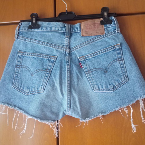 Levi's 505 vintage shorts used, size W28, light blue