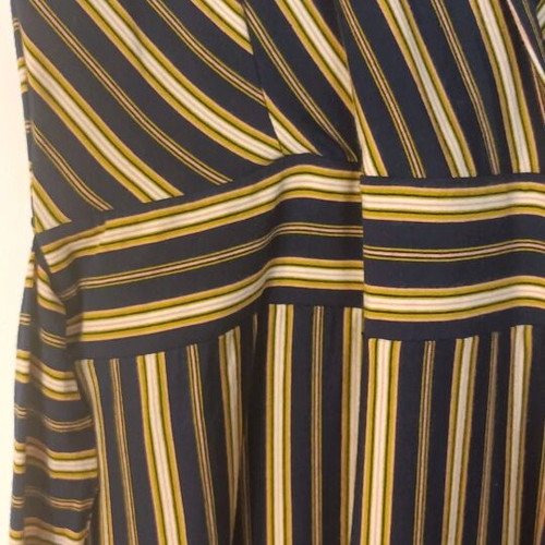 King Louie one-piece jumpsuit like new, striped blue with beige, size Large