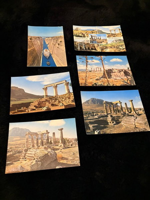 Set of 6 vintage postcards Isthmus and Ancient Corinth 1988 like new