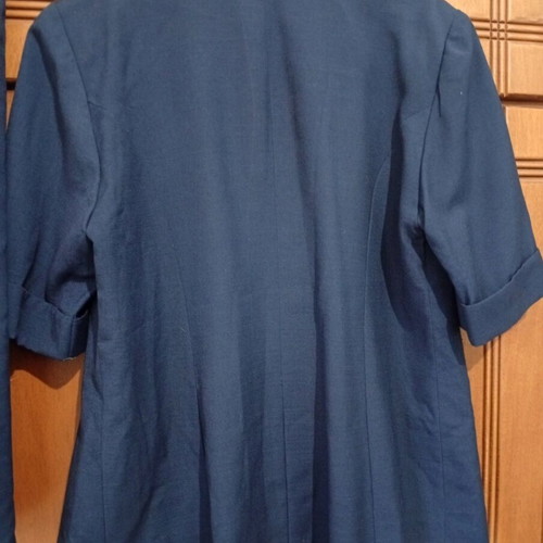 Women's linen suit used, Greek tailoring, size 3XL, blue