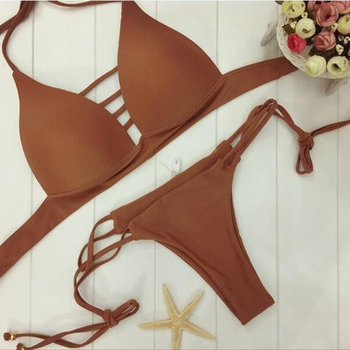 Bikini size M new, brown color