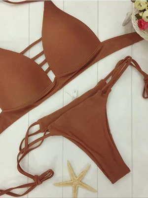 Bikini size M new, brown color