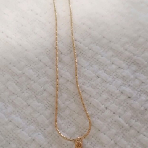 Steel necklace gold color like new