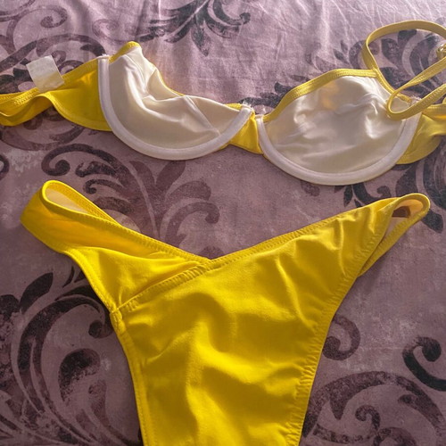 Luigi swimsuit size S yellow, unused