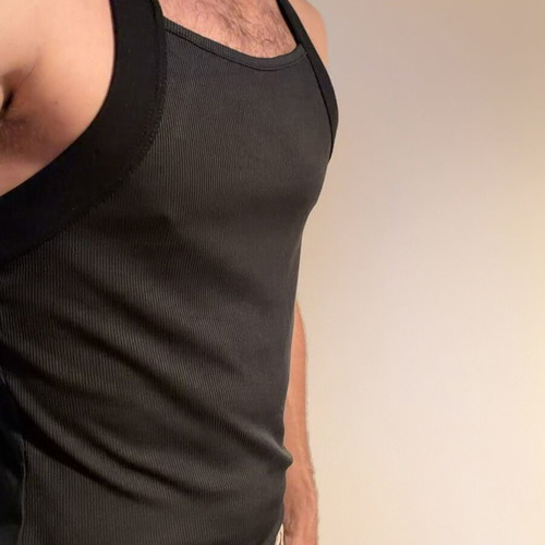 Men's Sleeveless Shirt black, size M, new