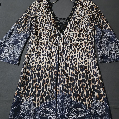 Women's leopard print short dress